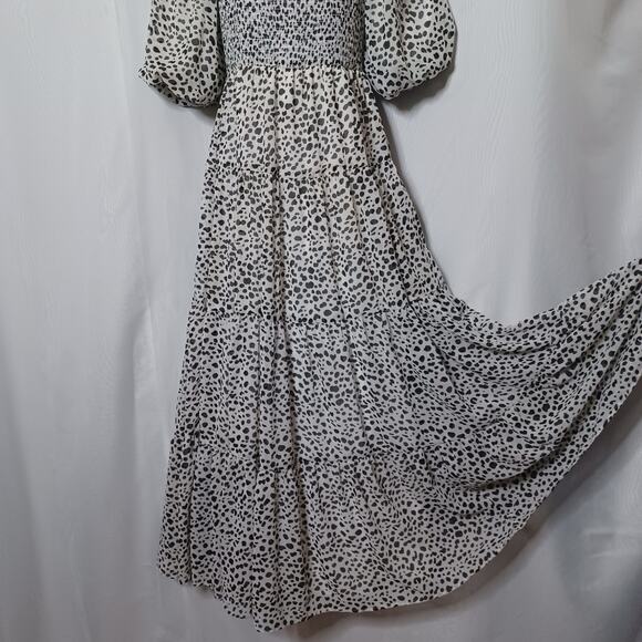 ASOS  Black and White Animal Print Tiered Maxi Dress. Size 2 - Picture 6 of 14